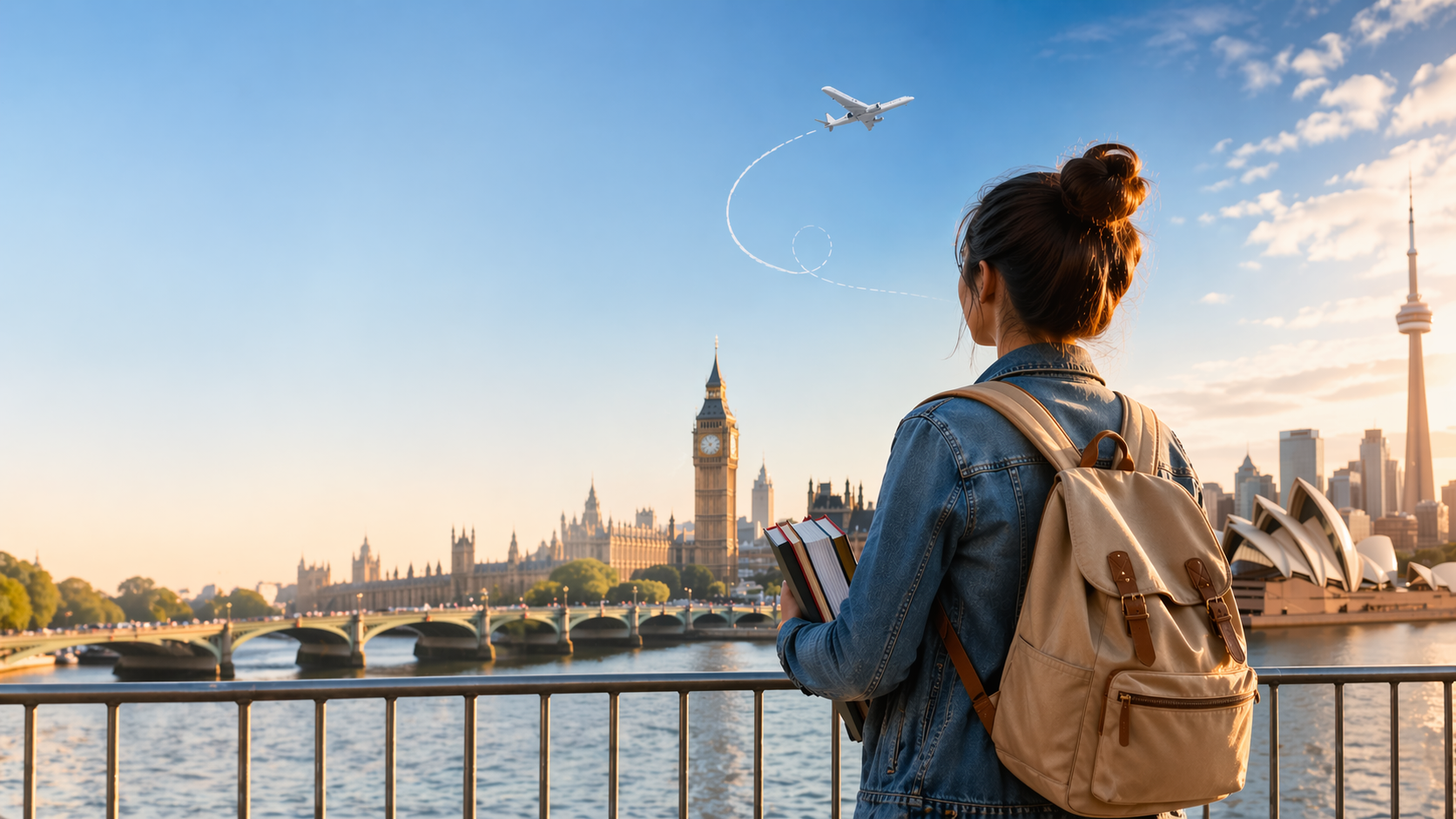 Student studying abroad
